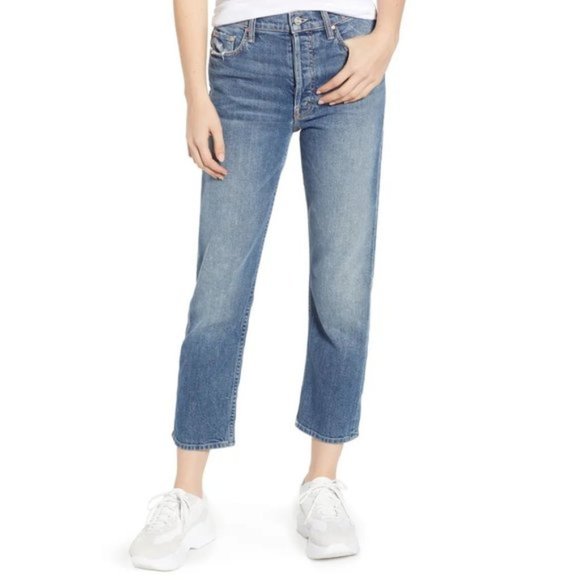 MOTHER Superior The Tomcat High Rise Straight Leg Jeans Running With Scissors - Picture 1 of 15